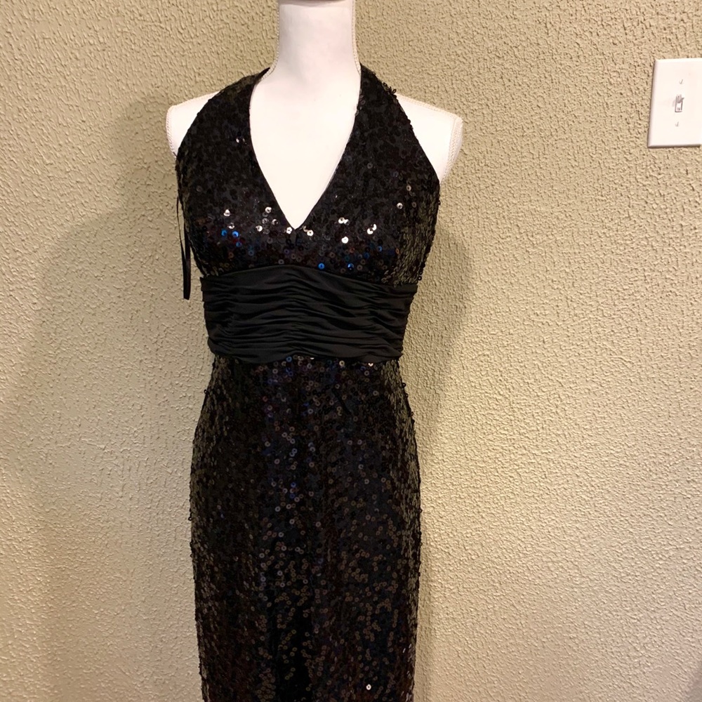 White House Black Market back halter dress. Size10